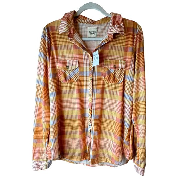 Modish Rebel Women X-Large Plaid Button-Up Shirt READ - Picture 1 of 11